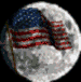 Full Moon with flag